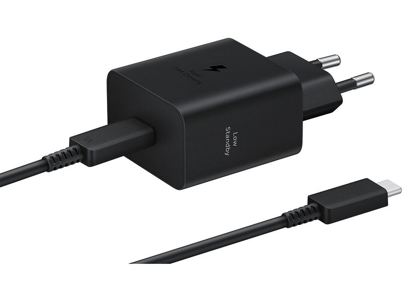 Samsung USB-Wandladegerät EP-T4511NBEGEU 45 W Kompakter USB-C-Ladeadapter mit bis zu 45 Watt Ladeleistung