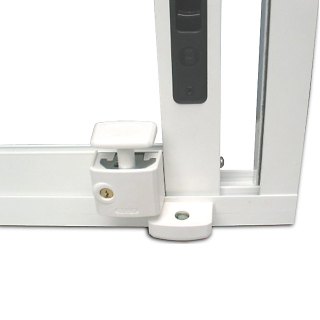 Verrou de fenêtre Abus blanc avec gâche