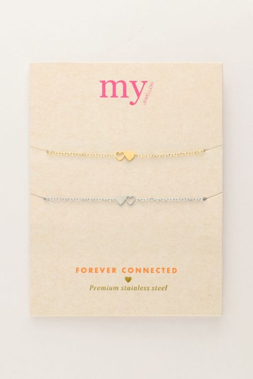 Armbanden set twee hartjes