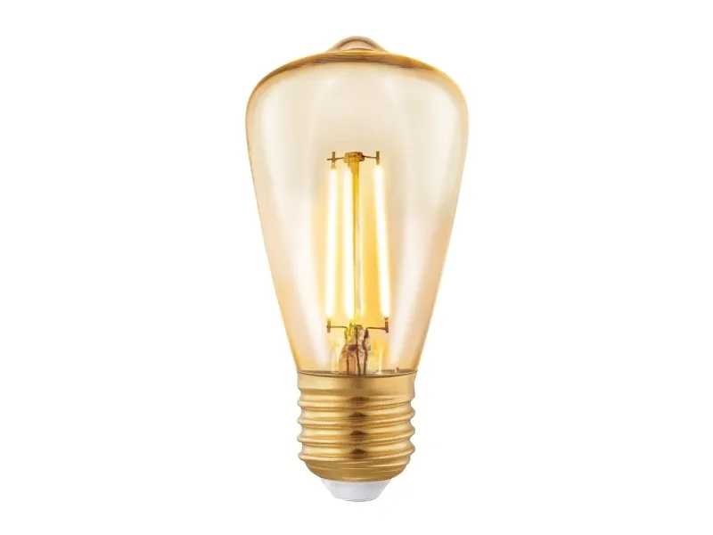 EGLO E27 LED ST48 amberfarvet dråbepære med varmt hvidt lys