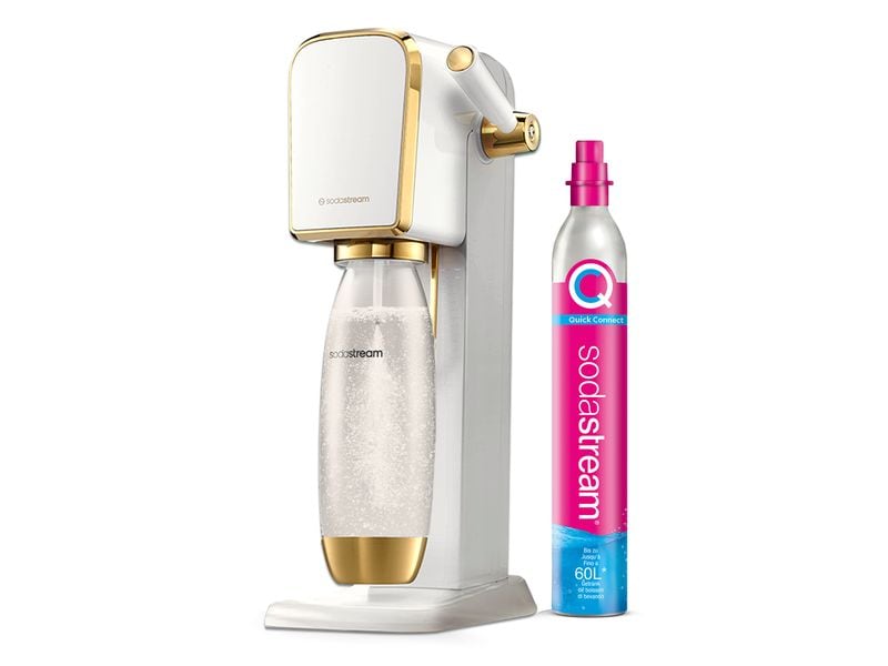Sodastream Wassersprudler Art Weiss/Gold Eleganter Trinkwassersprudler mit Fuse Kunststoffflasche