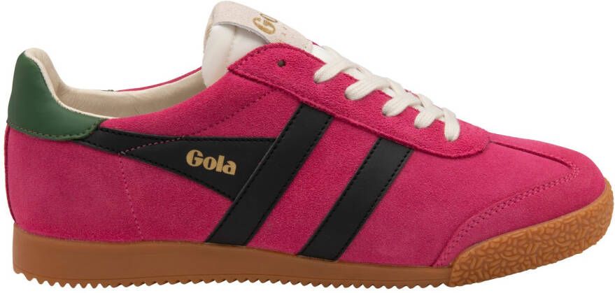 Gola Elan suède sneakers fuchsia zwart groen