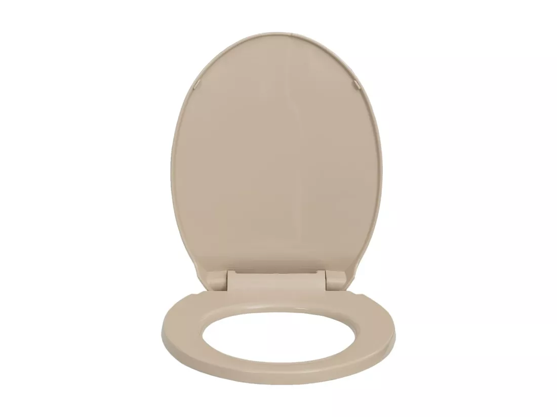 Siège de toilette abattant beige 46 x 34 x 34 cm 02_0002921