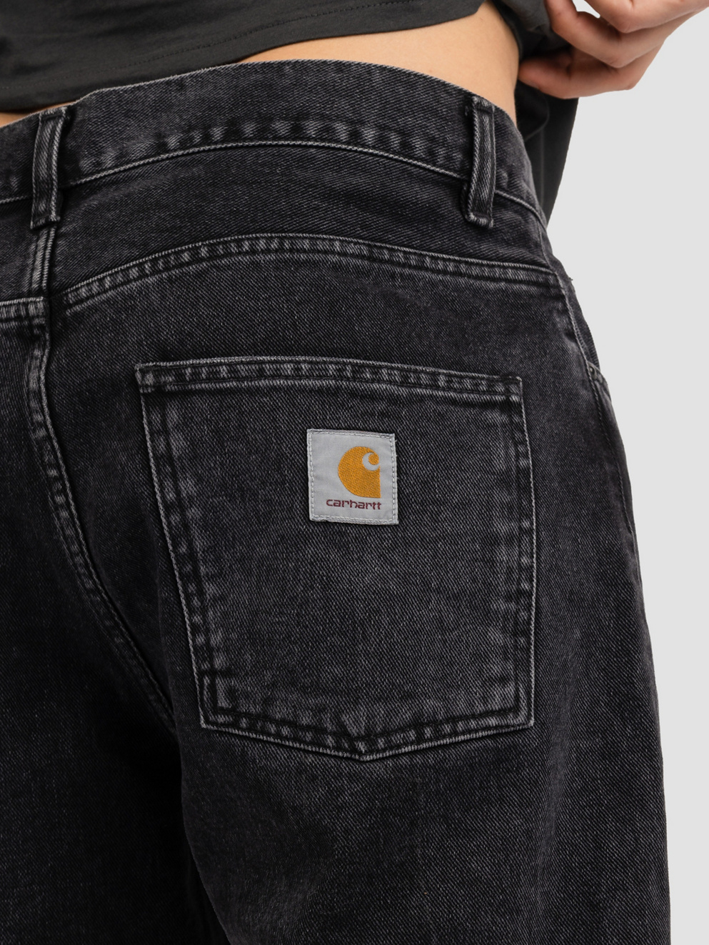 Carhartt WIP Newel Jeans stone washed black