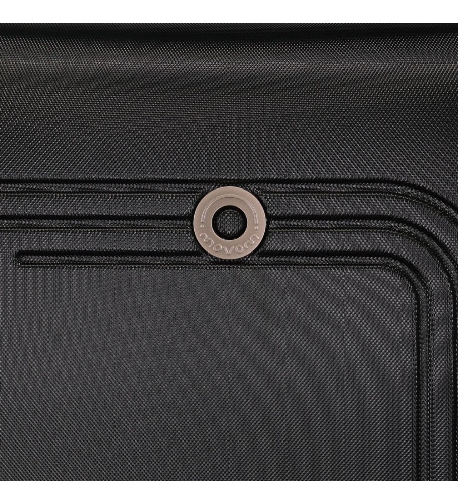 Conjunto de malas rígidas Movom Riga pretas, tamanhos 55-70cm.
