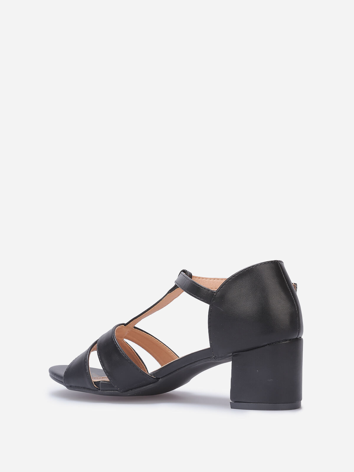 Sandales à doubles brides grandes tailles- Noir