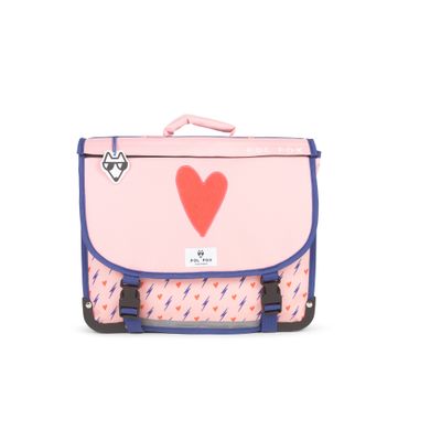 Cartable réversible Heart - 38 cm - 2 compartiments - rose - Pol Fox