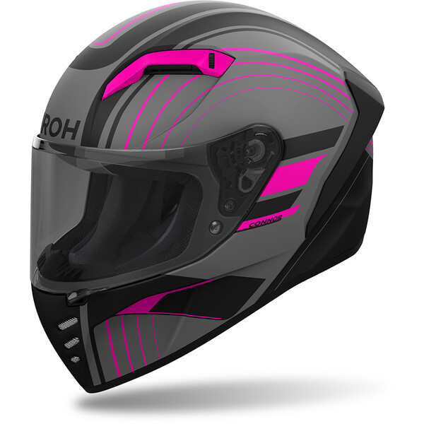 Airoh - Casque Connor Achieve Gris / Noir / Rose / Mat