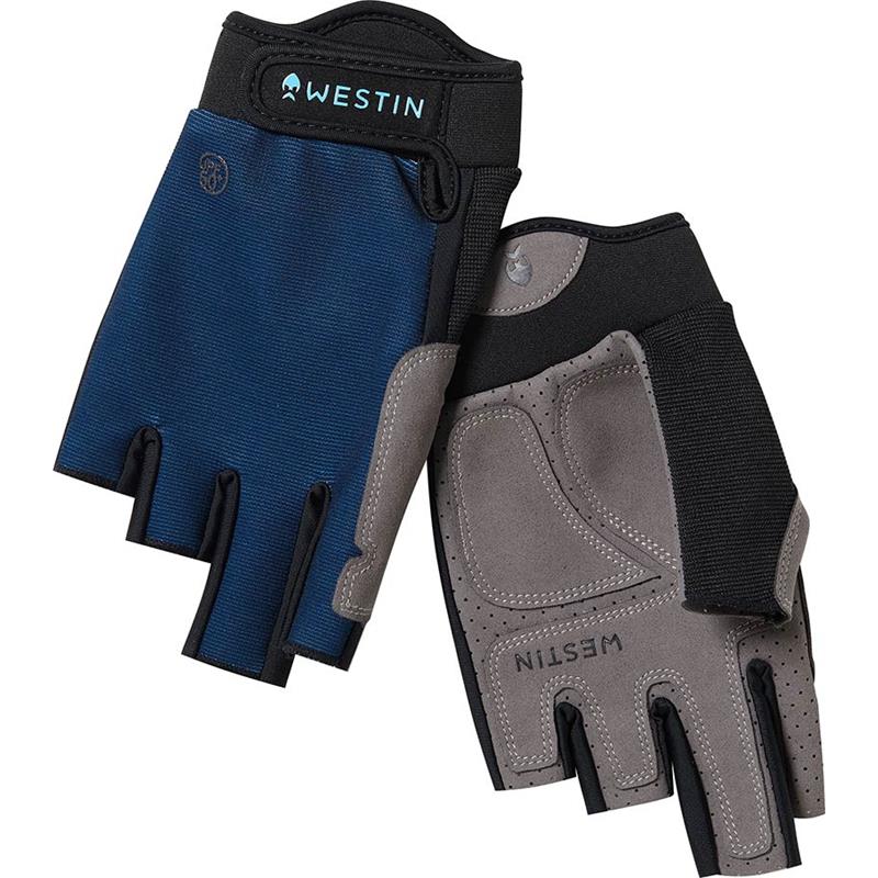 Mitaines Homme Westin Drip Upf Half Finger Glove Upf 50 - Petrol Blue