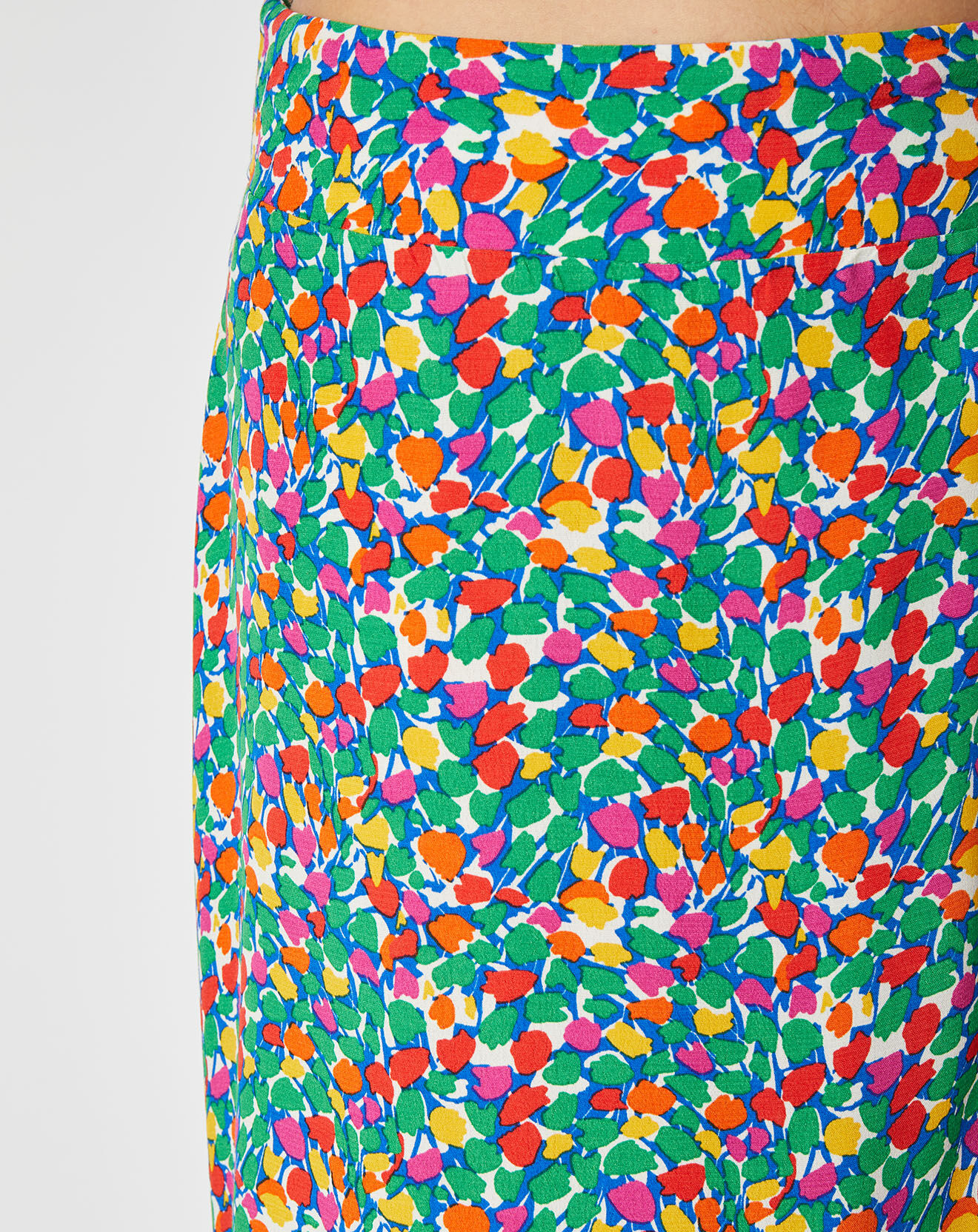 An'ge Jupe longue Prune à motifs vert/multicolore