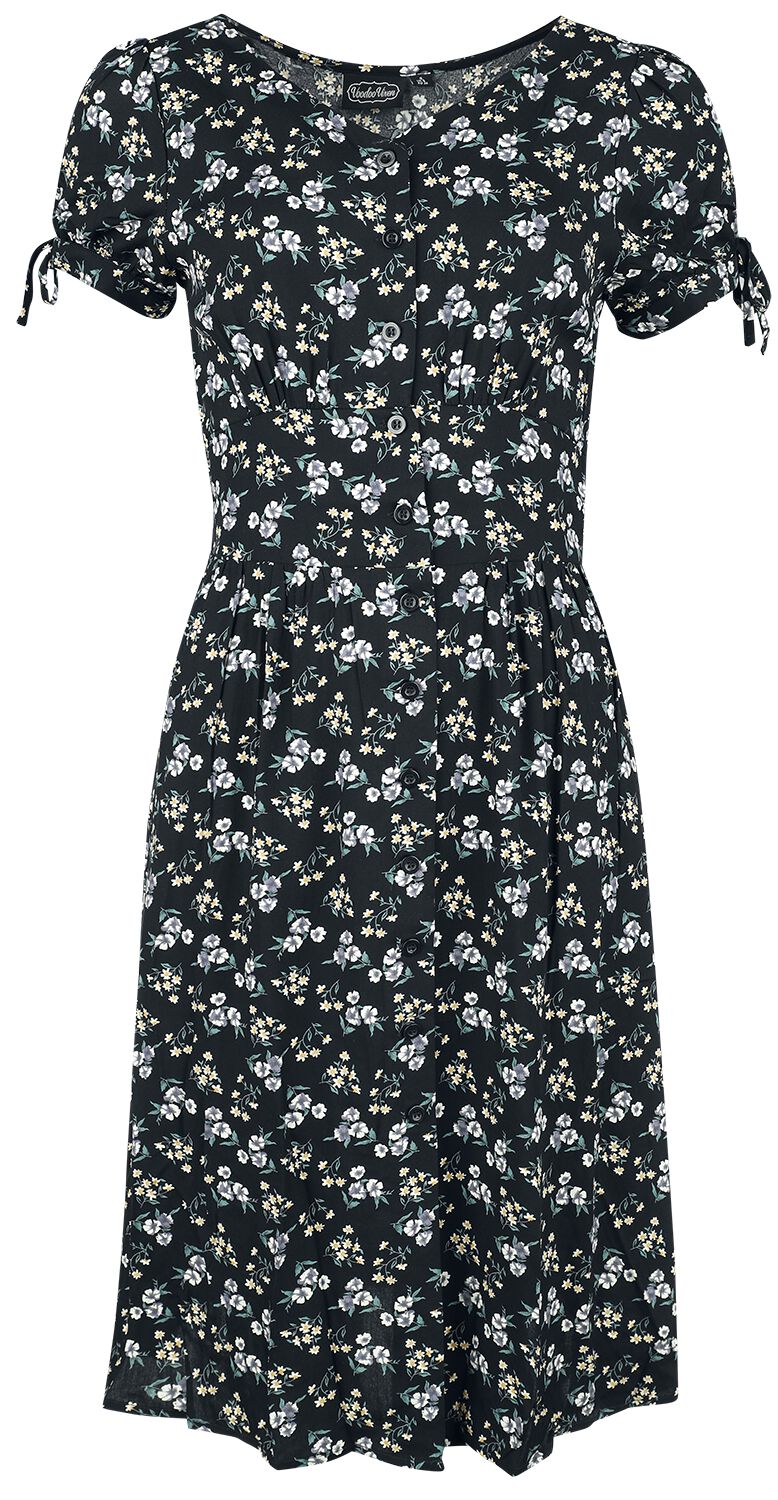 Ditsy Floral Tie Sleeve Dress | Voodoo Vixen Robe mi-longue