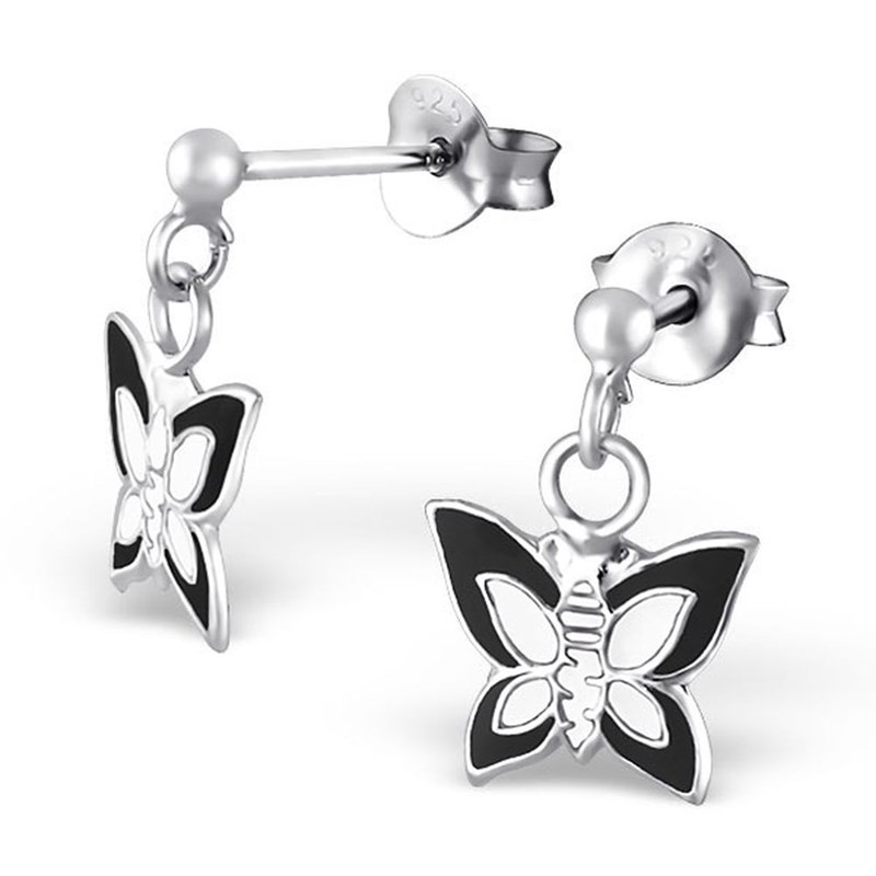Boucle d'oreille papillon en argent 925/1000