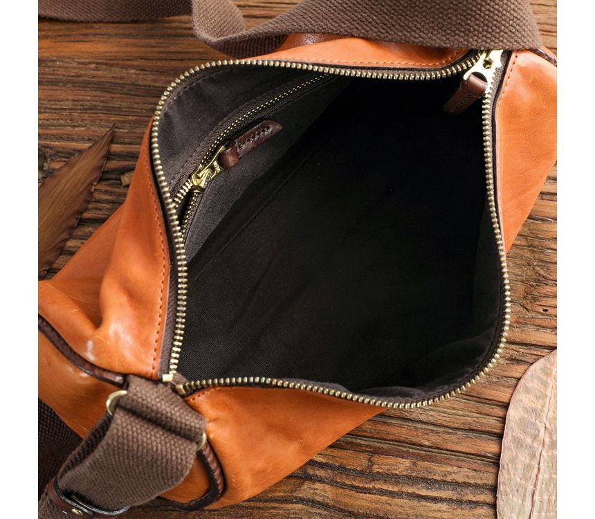 Wavecho - Echte leren cilindervormige crossbodytas