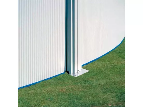 Piscine acier blanc Fidji ronde 5,70 x 1,22 m - Gré