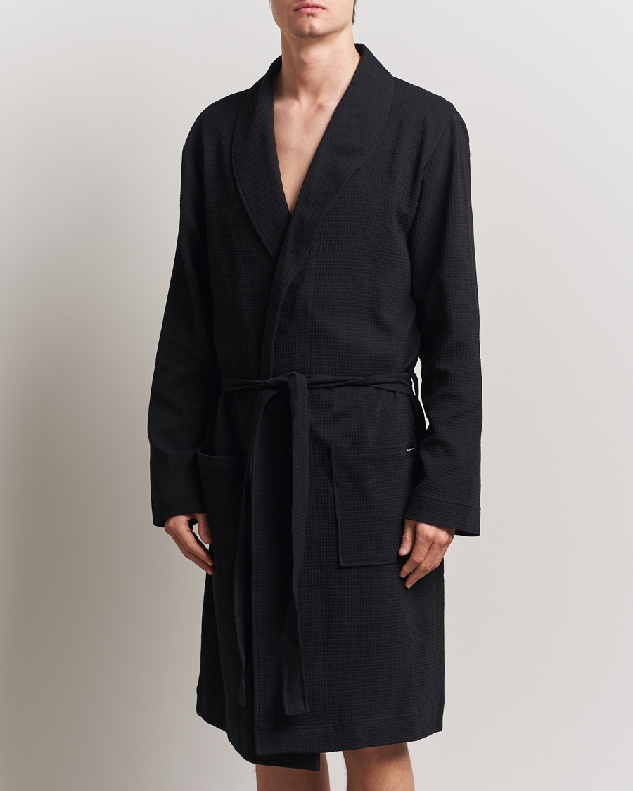 Bread & Boxers Waffle Robe Black