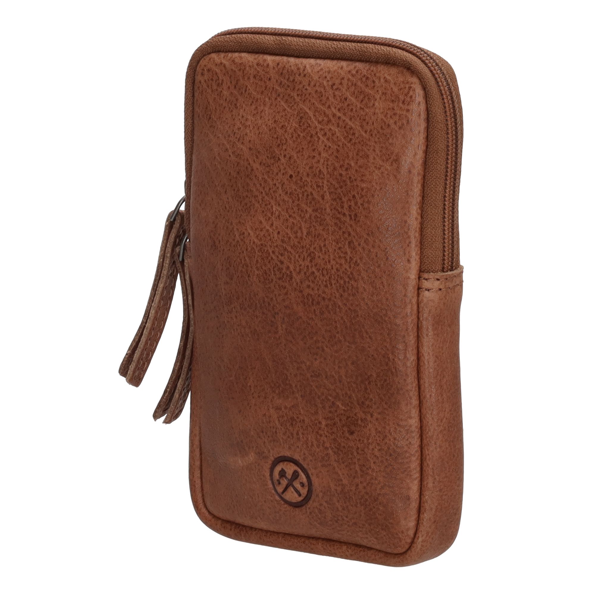 Hide & Stitches Paint Rock Telefoontasje Cognac