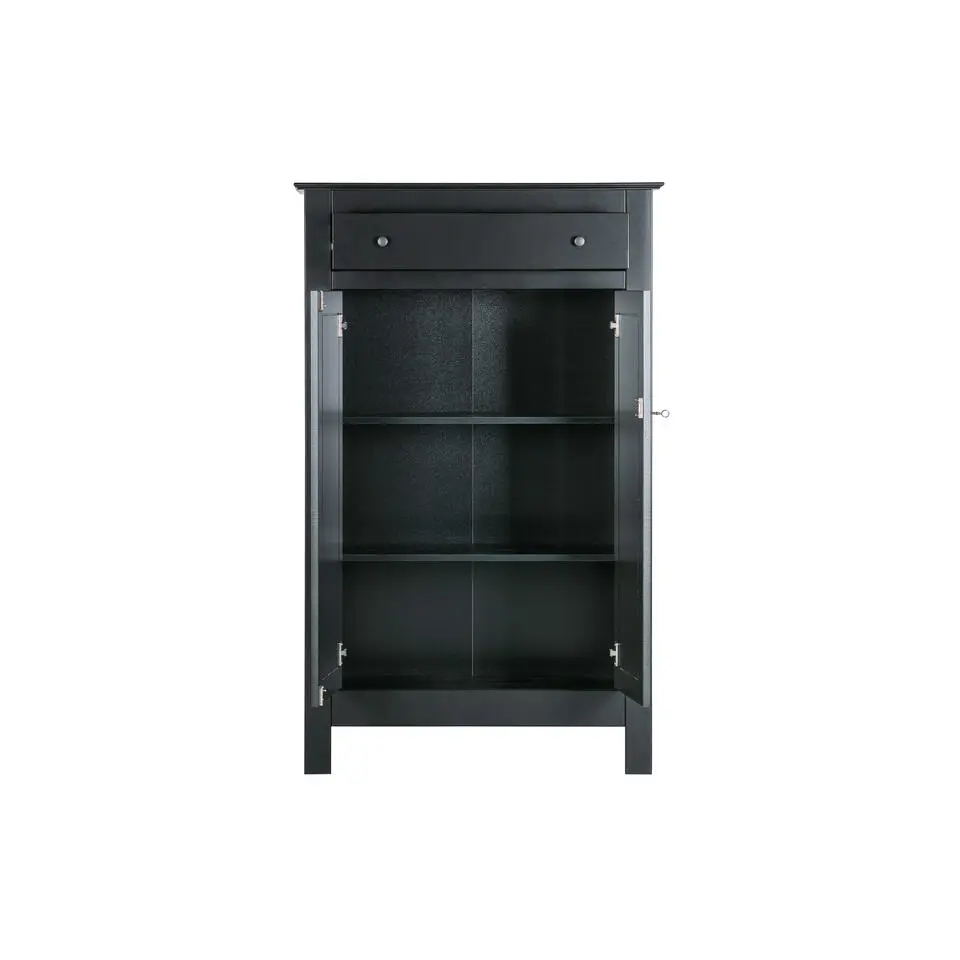WOOOD Eva Meidenkast - Grenen Geborsteld - Zwart - 150x93x40