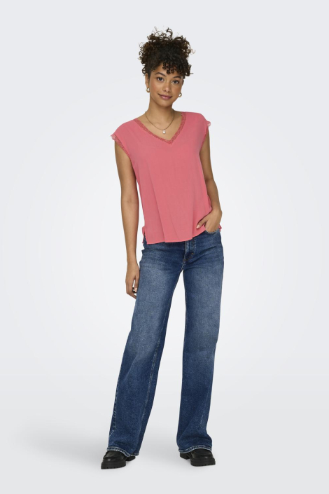 Only roze dames t-shirt