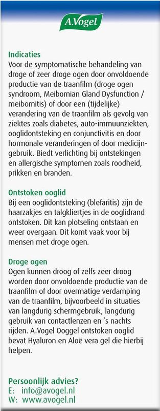 A Vogel - Ooggel - Medisch Hulpmiddel - Verlichting bij Ontstoken Ogen