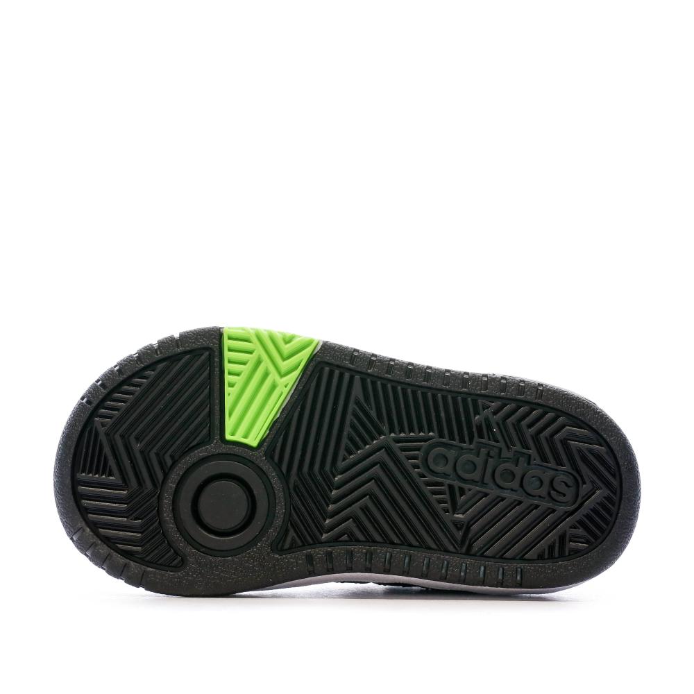 Adidas Baskets Verte/Blanche Garçon Adidas Hoops 3.0