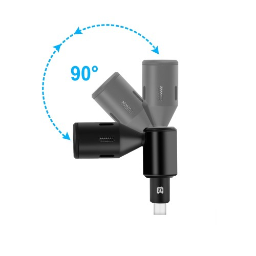 Lavalier Interview Mikrofon für Smartphones mit USB-C-Anschluss - Schwarz
