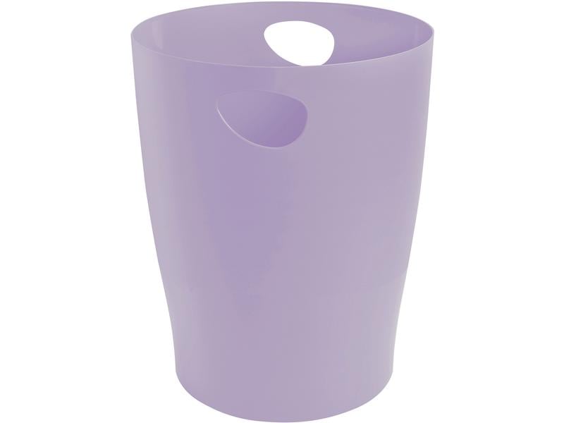 Exacompta Papierkorb ECOBIN Aquarel 15 l, Mauve Formschöner und farbenfroher Abfallkorb