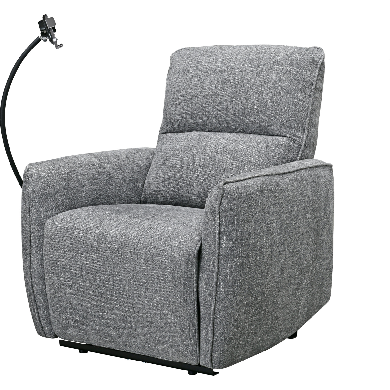 TV-Sessel Chloe grau elektrische Relaxfunktion, mit Handyarm und USB-C Anschluss