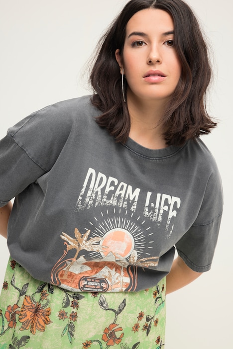 Oversize-Shirt, XL Print, Vintage Look, Rundhals, Halbarm