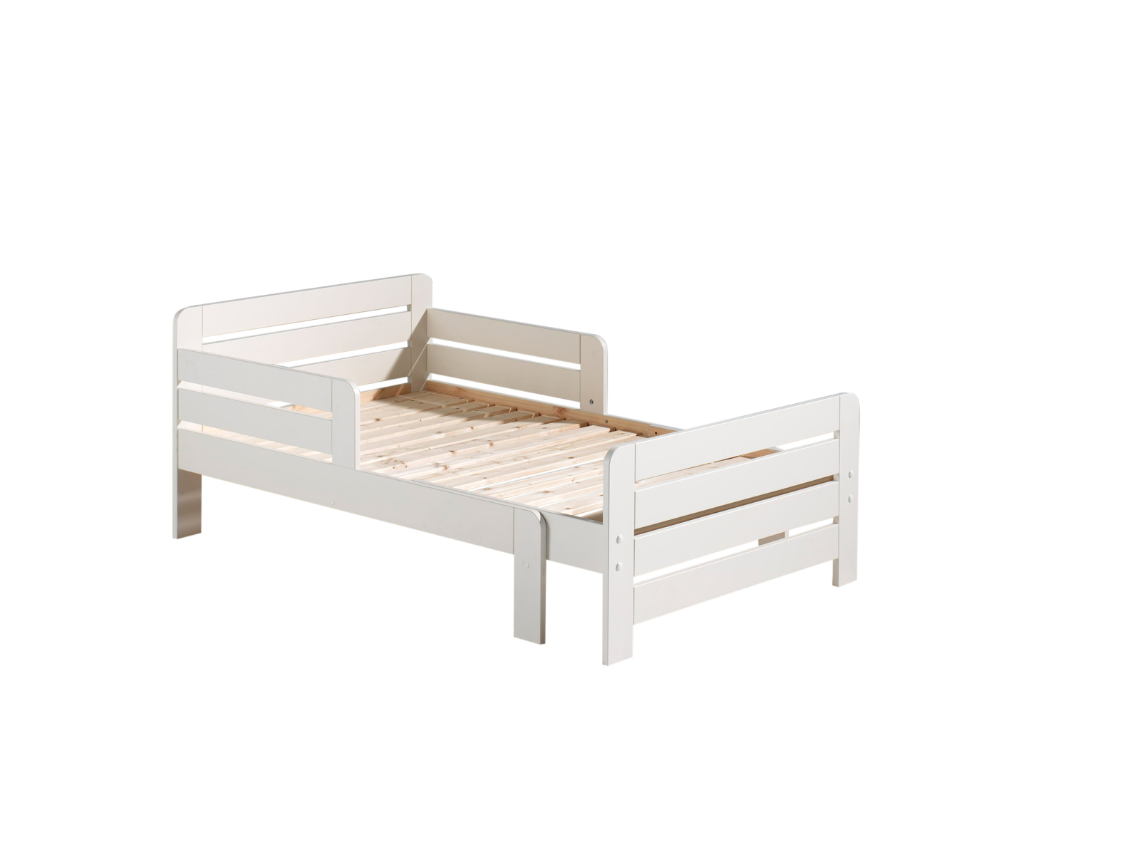 Kinderbett JUMPER - weiß - ausziehbar - 90x140-200 cm
