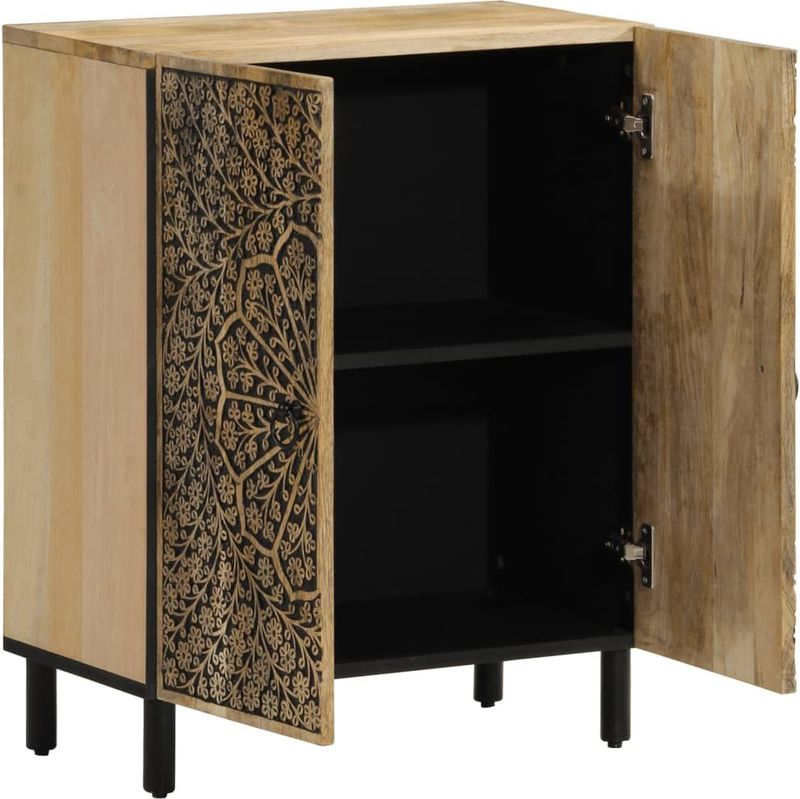 vidaXL - Bijzetkast - Massief Mangohout - 60x33x75 cm