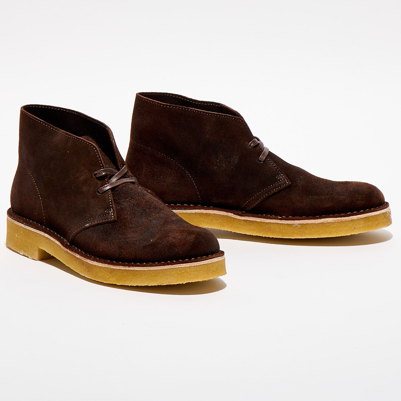 Clarks Originals Desert boots en Velours de Cuir marron foncé