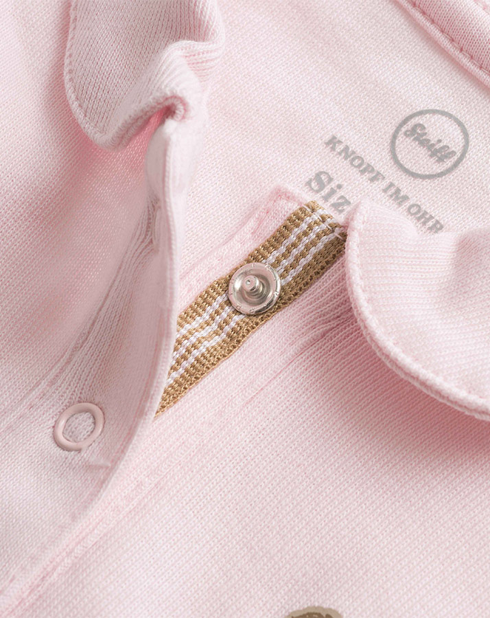Kurzarm-Body TEDDY mit Bubikragen in rosa