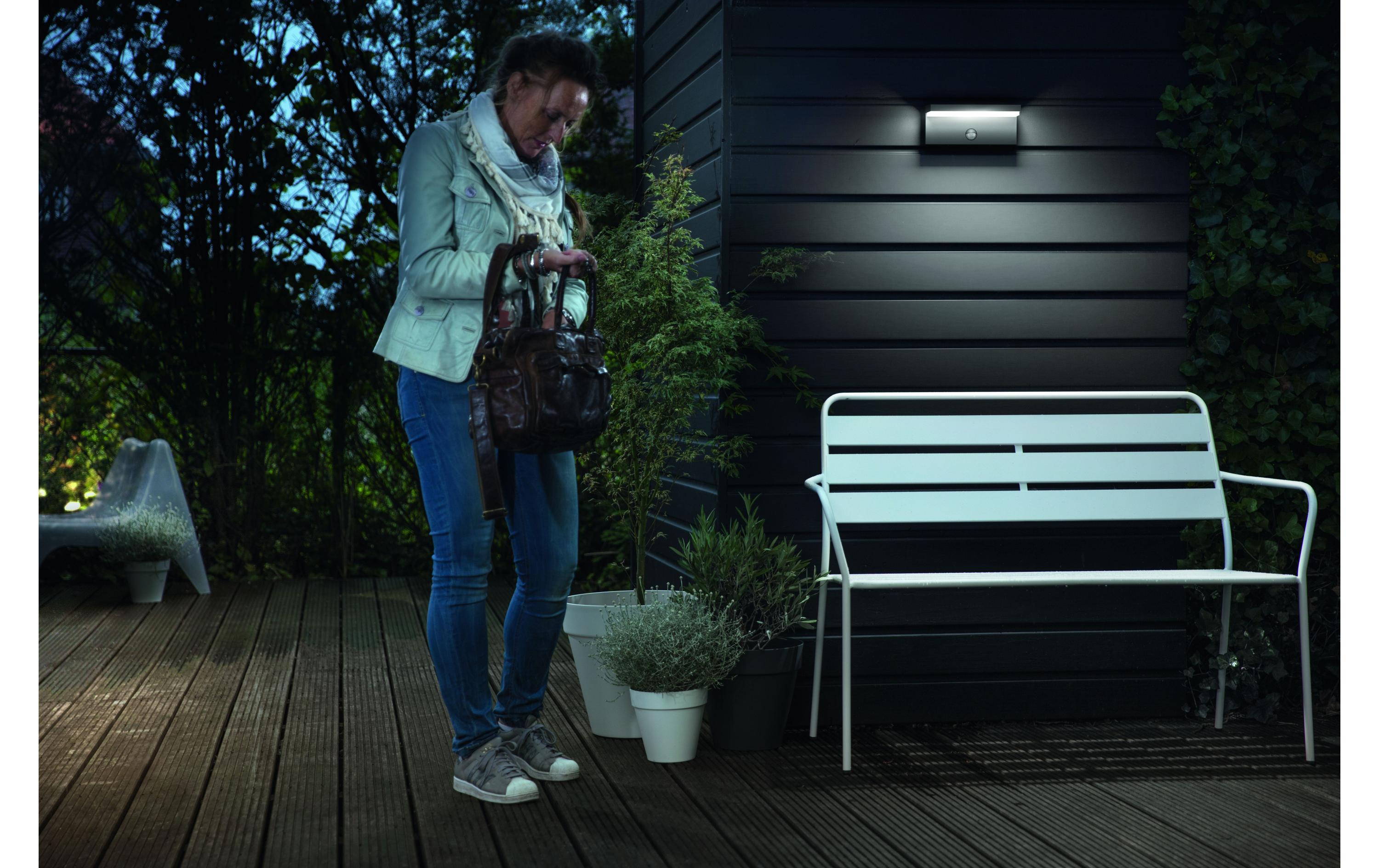 myGarden Wandleuchte Bustan, 1000 lm, Anthrazit + SensorLeuchte für den Aussenbereich