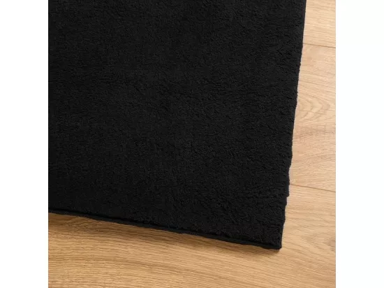 Tapis à poils courts doux et lavable noir 160x230 cm