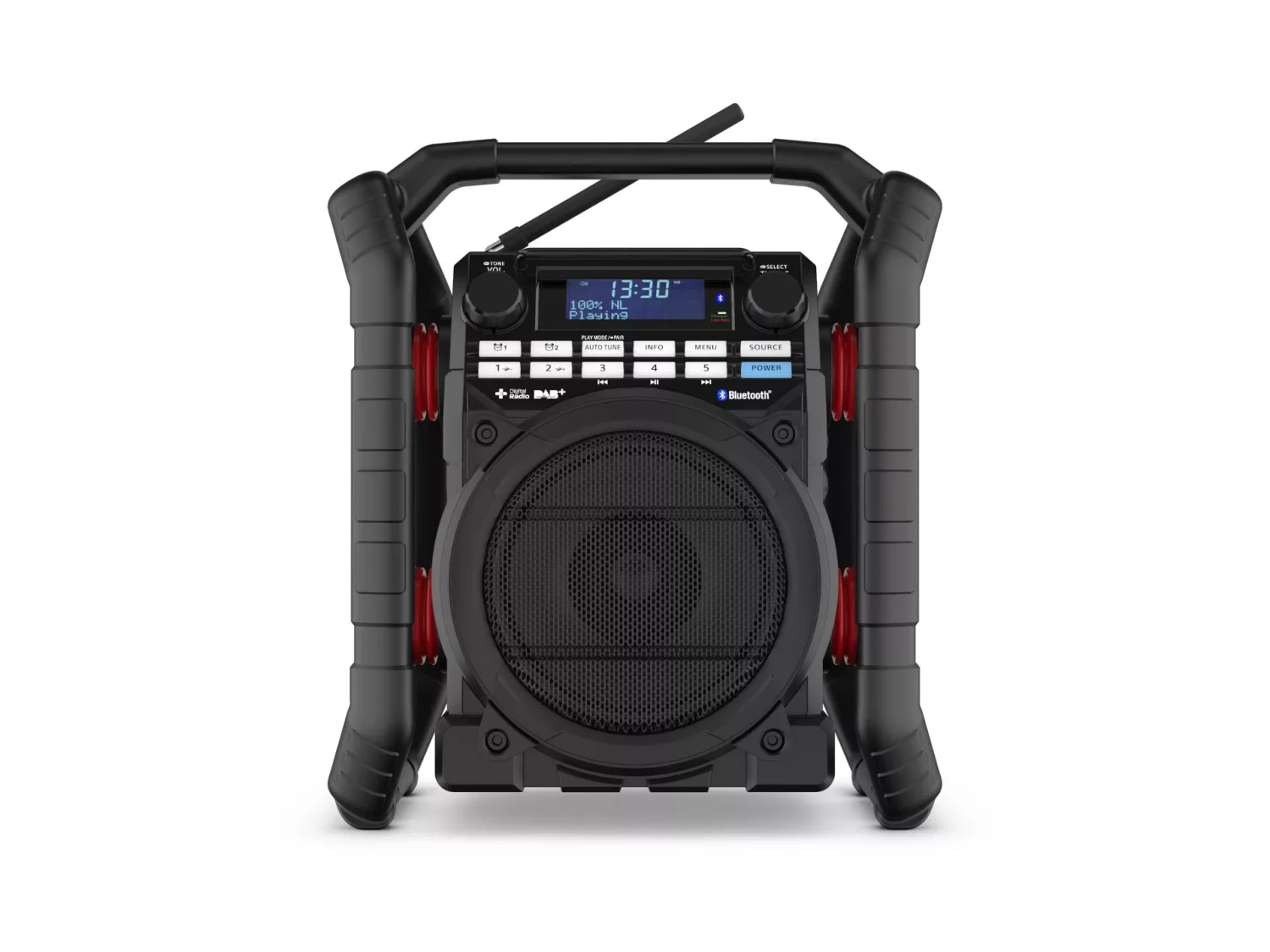 PerfectPro TP3 Bouwradio - FM RDS - DAB  - Bluetooth - aux in - werkt op stroom & batterij