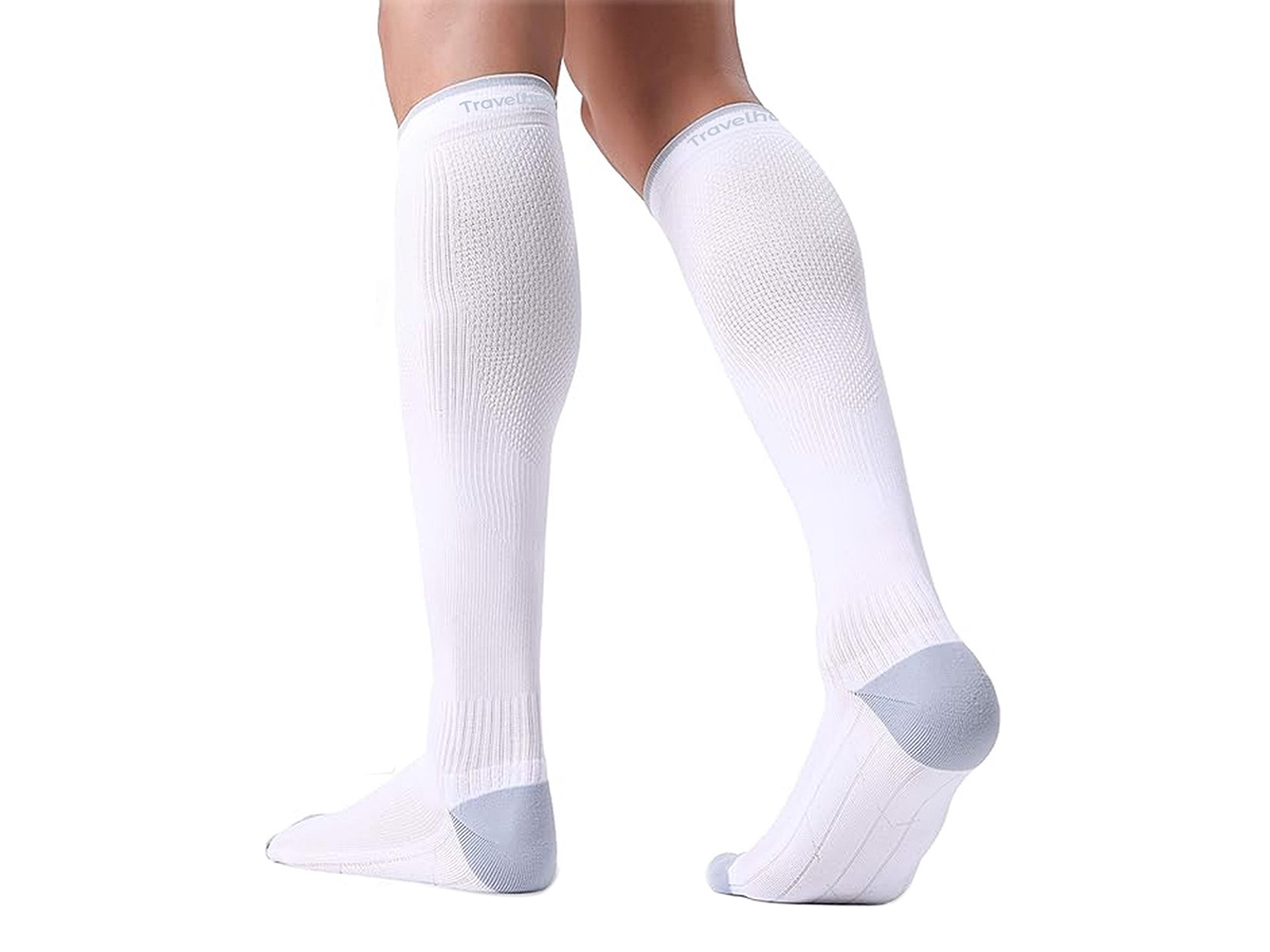 Travelhawk White compressiekousen - Set van 3