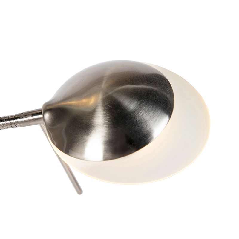 Moderne vloerlamp staal incl. LED en dimmer - Lexus