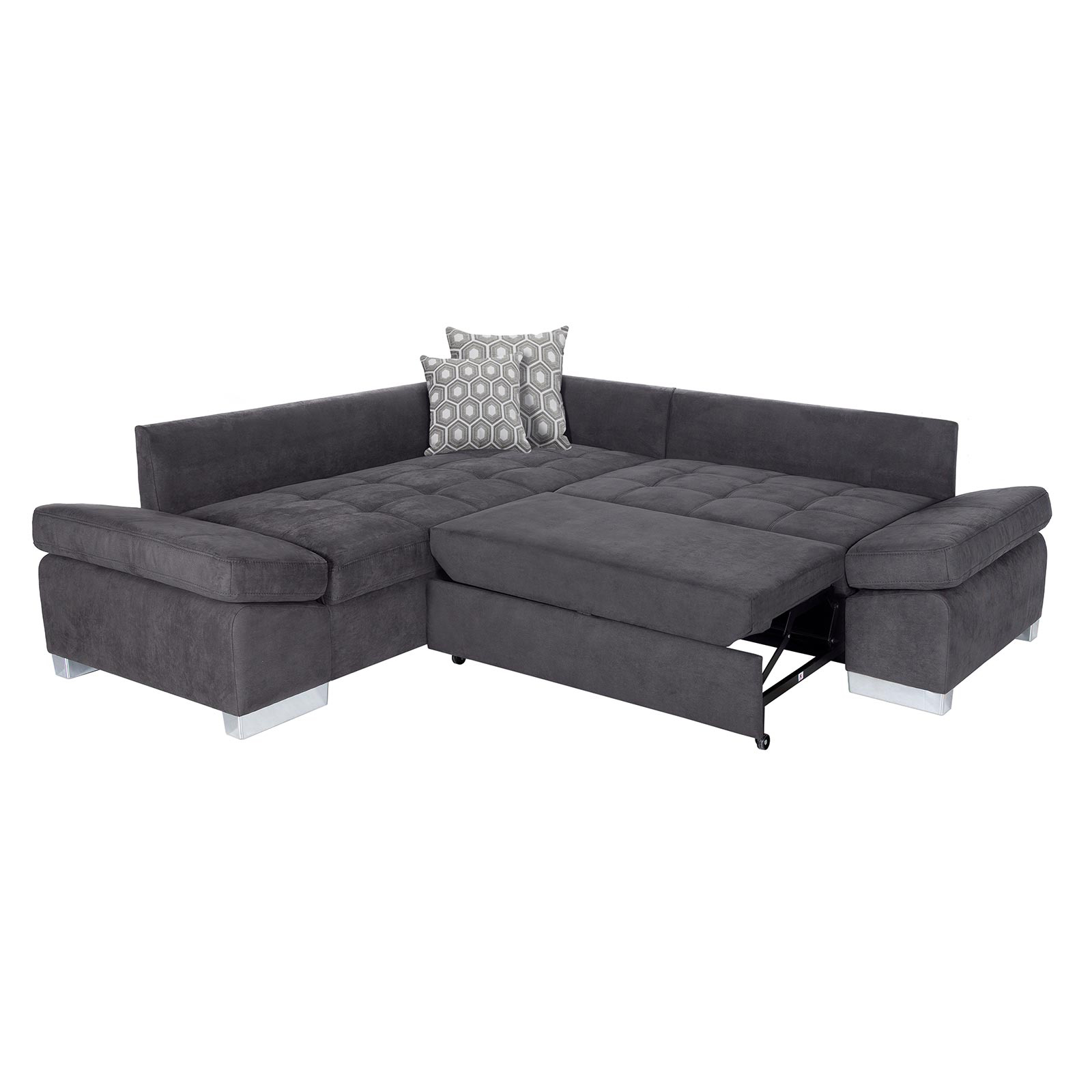 Ecksofa - basalt - Liegefunktion rechts