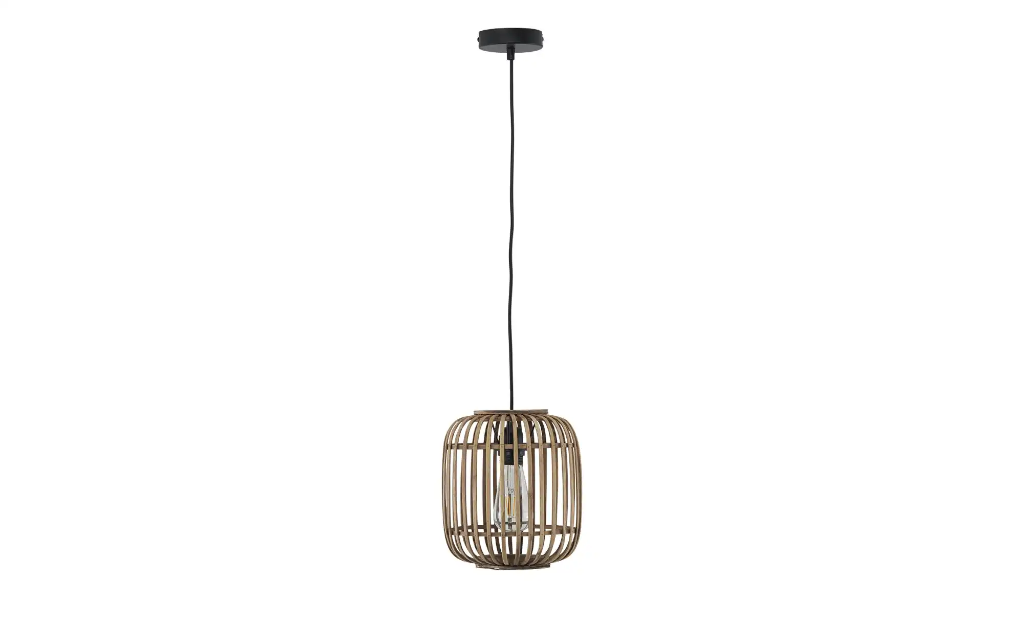 Pendelleuchte, 1-flammig, Holzlamellen