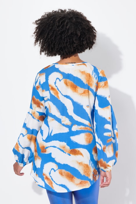 Tunika, A-Linie, Batik-Muster, Peace-Zeichen