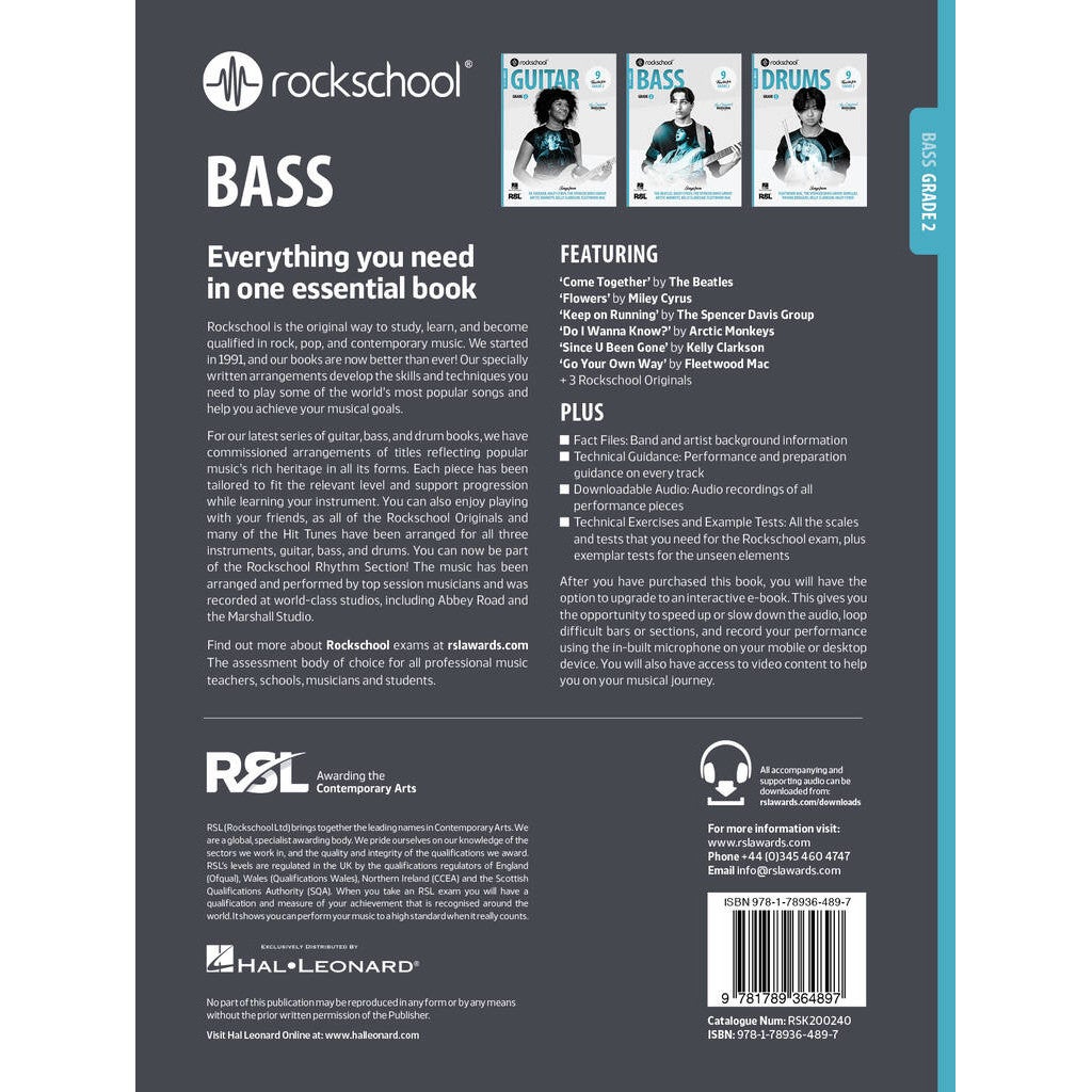 Rock School Limited Bass Grade 2 (2024) basgitaarboek