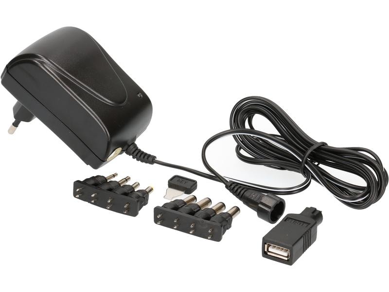 Max Hauri Steckernetzteil Universal 18 W, 3 - 12 V, 1500 mA Universal-Steckernetzgerät mit 9 verschiedenen Anschlusssteckern