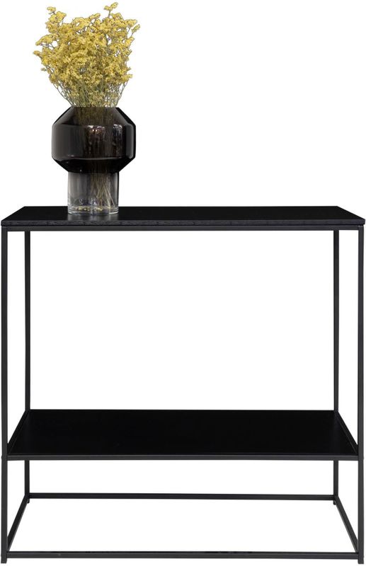 House Nordic - Sidetable Vita - Zwart - 80x36x80 cm - Staal en MDF