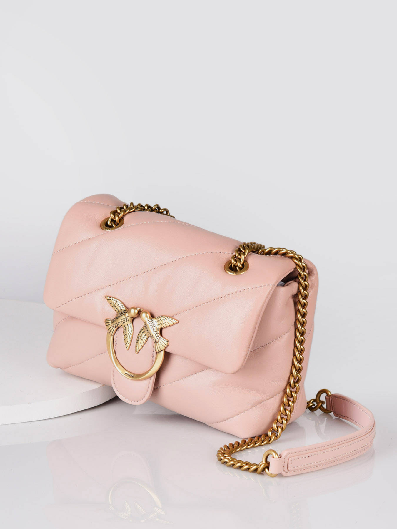 Sac bandoulire Mini Love Bag Puff Maxi Quilt cuir PINKO