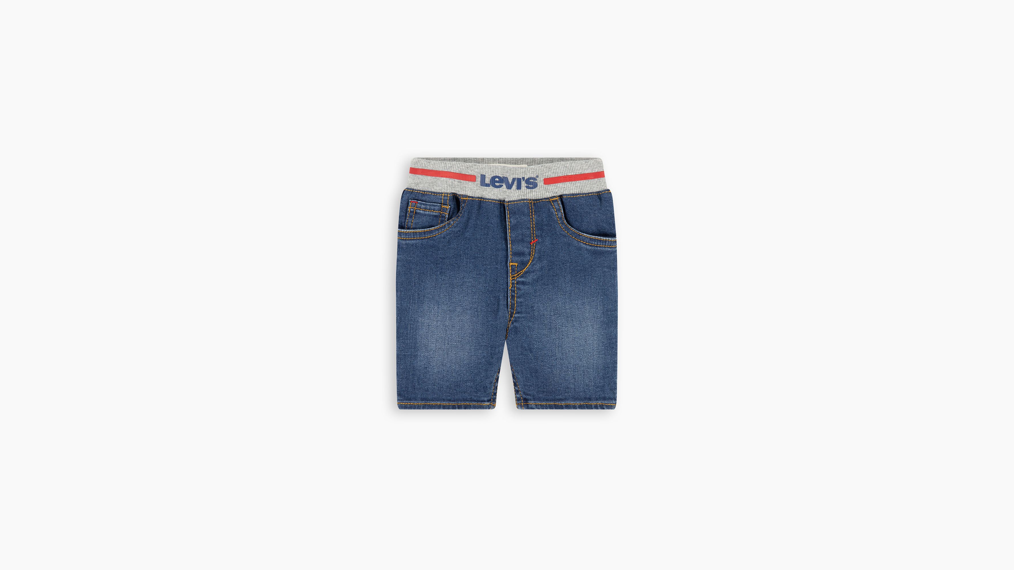Bébé short en bord-côtes à taille élastique - Ues - Bleu