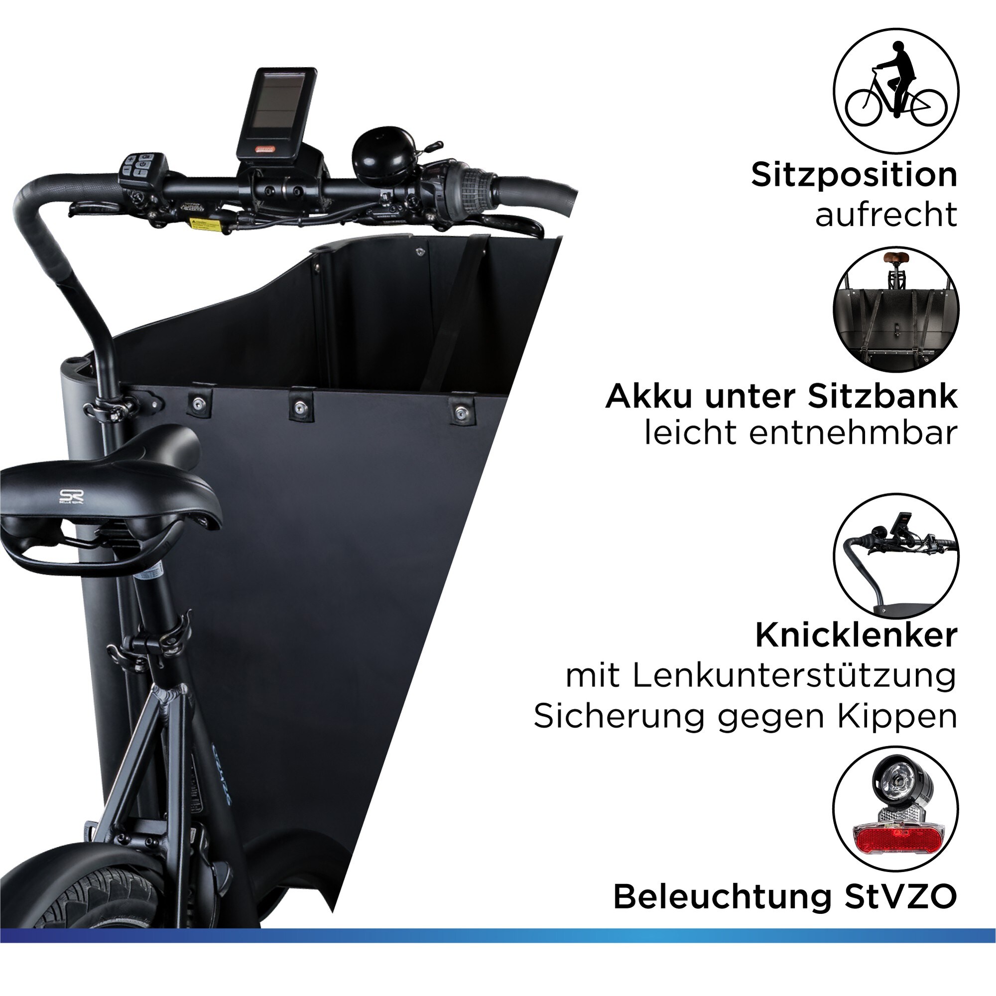 Zündapp Cargo C2426 E Bike 26/24 Zoll Elektro Bike Pedelec Lastenfahrrad