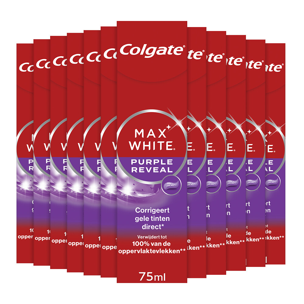 12x Colgate Tandpasta Max White Purple Reveal75 ml