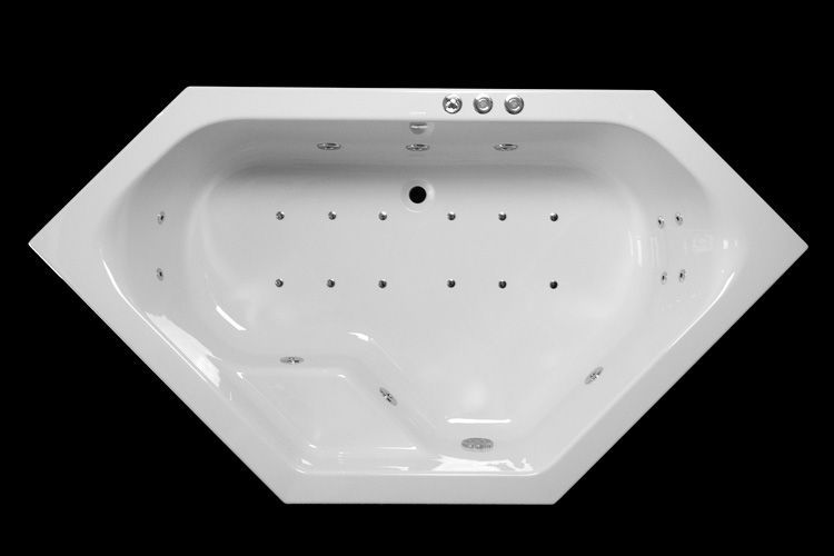 Lambini Designs Venetië Bubbelbad 145x145cm 6 4 2 hydro en 12 aero jets
