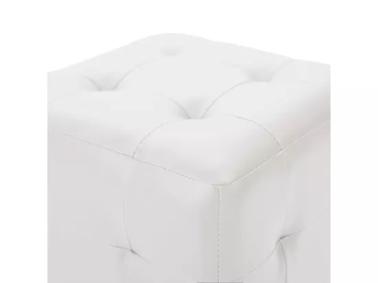Poufs 2 pcs Blanc 30 x 30 x 30 cm Similicuir