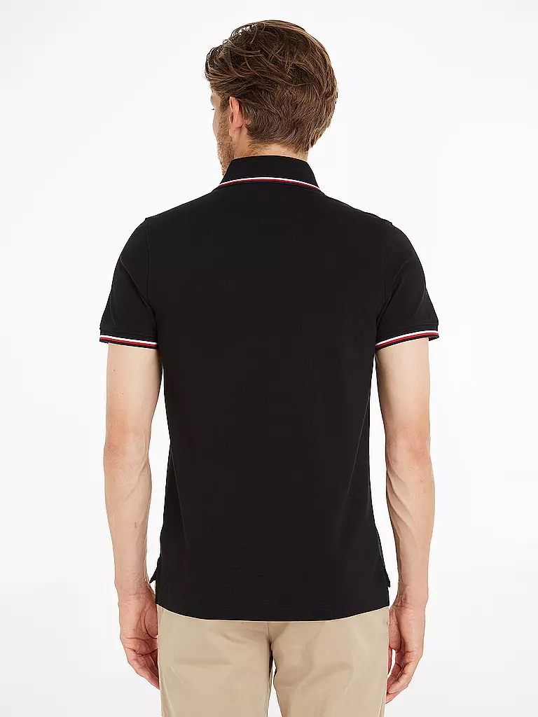 TOMMY HILFIGER Poloshirt Slim Fit  schwarz